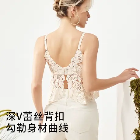 美奈川新款吊带背心女薄款防走光抹胸式文胸蕾丝性感美背内衣夏季图片