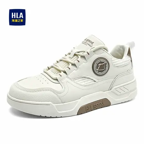 HLA/海澜之家男鞋新款春季时尚百搭增高板鞋休闲鞋耐磨舒适小白鞋图片