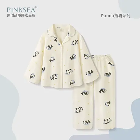 【超柔软】睡衣女秋可爱熊猫A类纯棉长袖套装春秋新款女款家居服商品大图