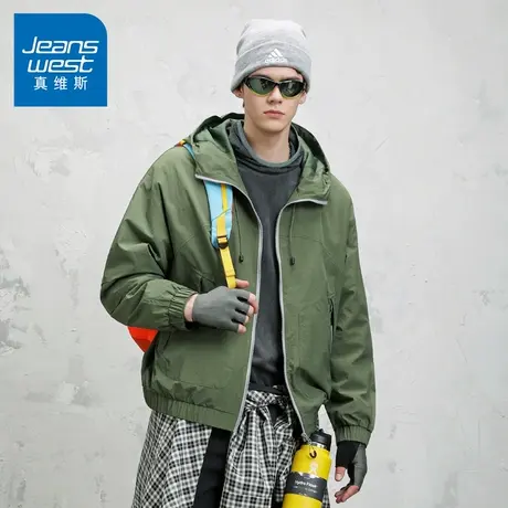 N5真维斯外套男2025新款秋季美式潮牌户外冲锋上衣情侣春秋装夹克商品大图