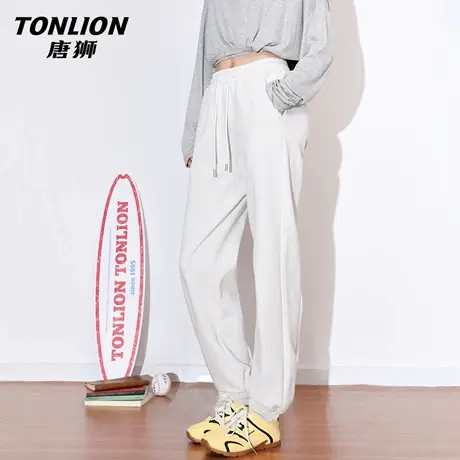 唐狮官方宽松卫裤女2026新款春季美式慵懒运动裤束脚裤休闲裤子VC图片