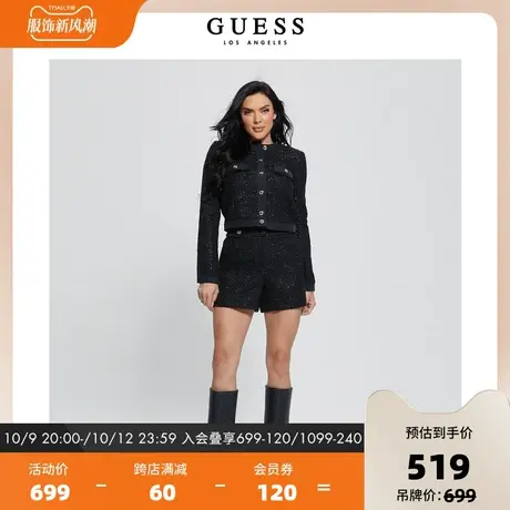 GUESS23年新款秋女士小香风撞边休闲时尚短裤-W3BD93WFQH0图片