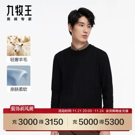 [羊毛系列]九牧王商场同款男装保暖毛衫JY1C51017简约舒适毛衣SN图片