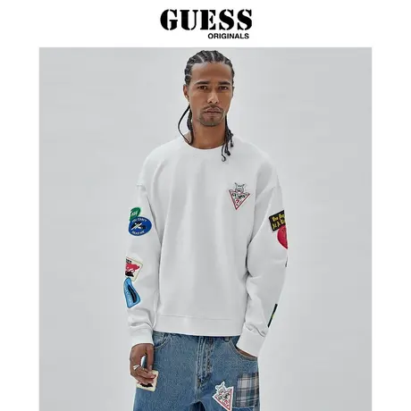 【38上新季】GUESS ORIGINALS FOXY落肩袖加绒圆领重磅卫衣商品大图
