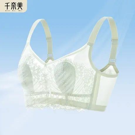 千奈美舒适无钢圈内衣女轻薄透气防走光大胸显小全罩杯文胸商品大图