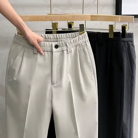 九分西裤男直筒韩版修身高级感男裤子春秋新款男士休闲裤夏季薄款商品大图