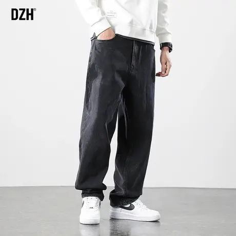 男士休闲牛仔裤男秋季潮牌男裤2023新款裤子黑色运动休闲裤ins潮商品大图