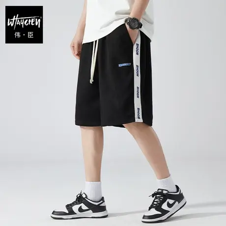 伟臣潮流大码男式夏季麂皮绒休闲短裤胖子加肥加大宽松运动风中裤商品大图