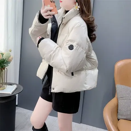 短款小个子加厚立领棉衣面包服女秋冬2023年新款宽松洋气爆款外套商品大图