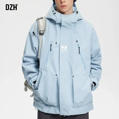 男生连帽夹克男潮牌外套男款2024年春季冲锋衣美式休闲上衣服男装商品大图