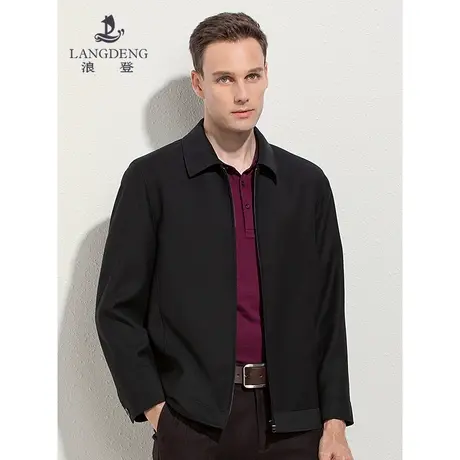 浪登中年夹克男士外套秋冬休闲爸爸2023含内衬中老年人领导干部商品大图