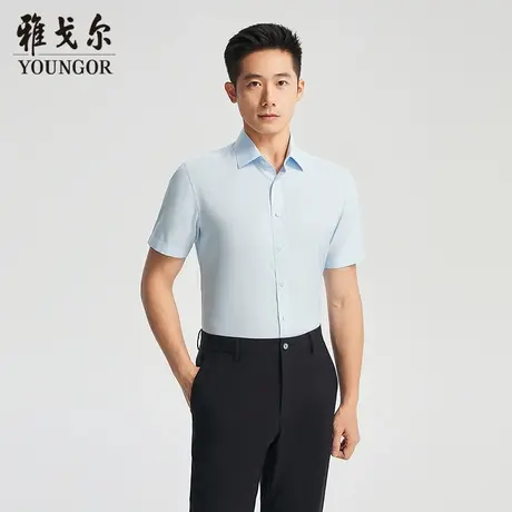 【商场同款】雅戈尔男士短袖衬衫春夏新款官方商务休闲短袖衬衫男商品大图
