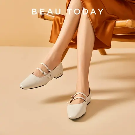 BeauToday法式玛丽珍鞋女款2025新款春季英伦风小皮鞋平底单鞋女图片
