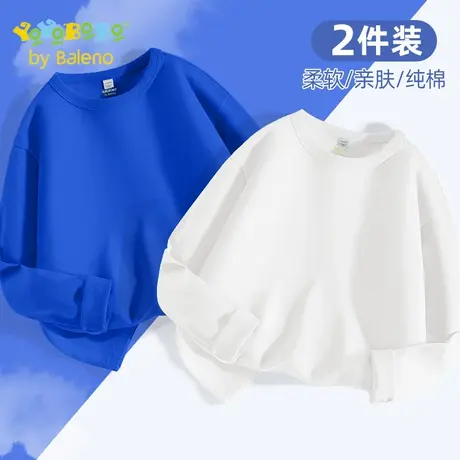班尼路童装YBB系列儿童上衣t恤2025新款男童纯棉透气柔软休闲长袖图片