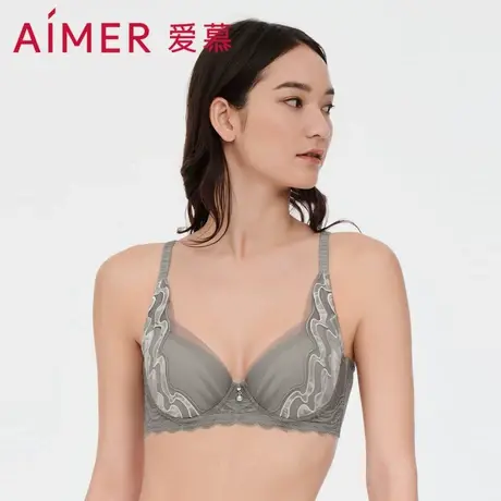 爱慕敦煌岩彩内衣女薄款收副乳大胸显小显瘦大码文胸AM127811商品大图