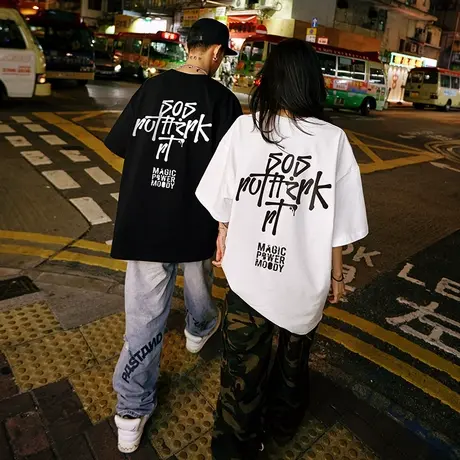 Nuthink街头重磅短袖字母印花T恤男潮牌国潮宽松潮流夏季大码半袖商品大图