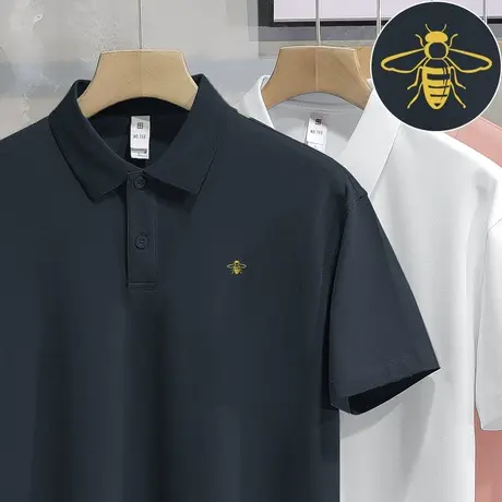 短袖polo衫翻领t恤男有领上衣服珠地棉冰丝凉感保罗潮流夏季半袖商品大图