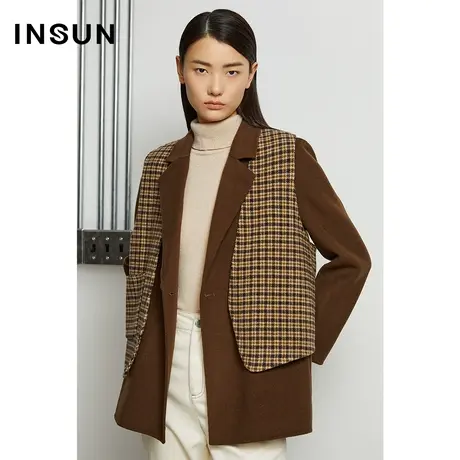 INSUN恩裳线上专选冬季商务羊毛西装外套商品大图