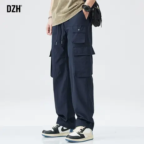 男士多口袋美式工装裤男夏季薄款速干裤子直筒宽松2023年新款长裤商品大图