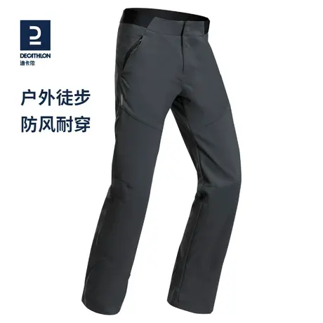 迪卡侬儿童户外徒步登山长裤春夏男童软壳运动裤耐磨防风防水KIDC商品大图