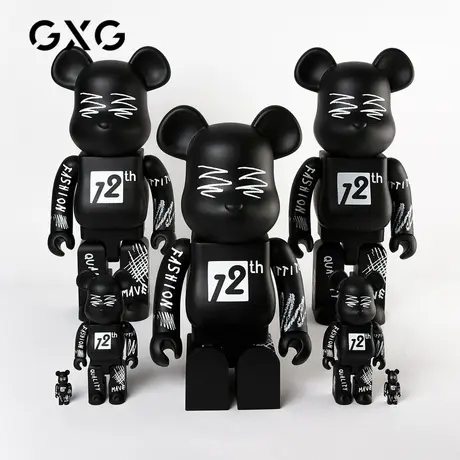 GXGx BE@RBRICK联名100% 400% 1000%积木熊个性潮流周边摆件商品大图