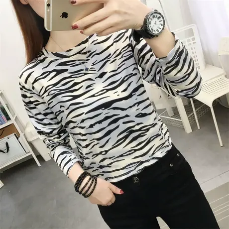 ins超火长袖T恤女2023春秋内搭打底衫韩版潮学生外穿修身上衣服图片