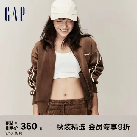 【欧阳娜娜同款】Gap女装秋季2023新款LOGO外套795238千禧卫衣图片