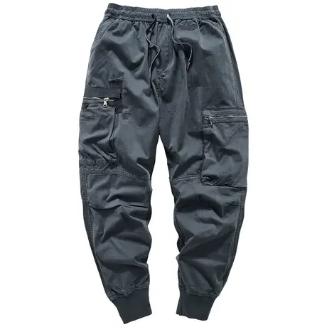 VIP工装裤男潮牌ins日系宽松抽绳束脚裤春秋薄款百搭运动休闲裤子图片