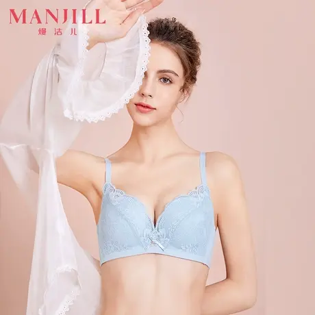 熳洁儿透气无钢圈收副乳调整型小胸聚拢蕾丝文胸美背舒适穿搭性感商品大图