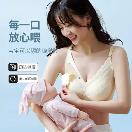猫人哺乳文胸孕妇内衣春夏舒适怀孕期专用产后喂奶防下垂聚拢胸罩商品大图