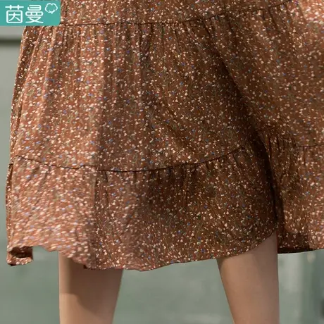 茵曼旗舰店碎花雪纺半身裙2023新款显瘦春季长裙梨形身材遮胯裙子图片