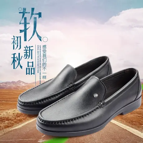 Camel/骆驼男鞋秋季新品日常商务休闲羊皮舒适套脚皮鞋A203263156商品大图