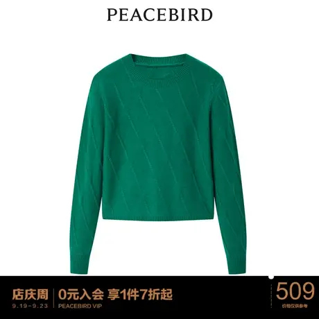 太平鸟年冬季新款品质绞花羊绒衫A1EBC4D04商品大图