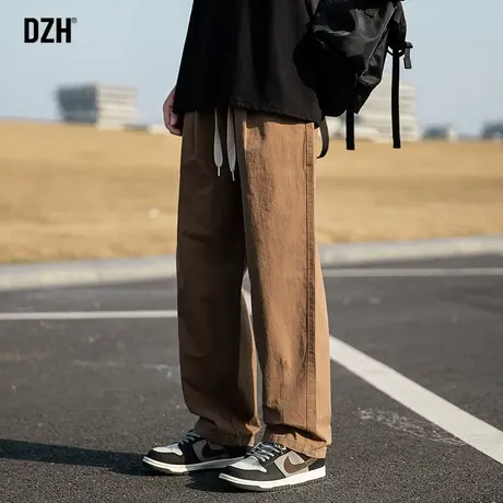 男士纯棉裤子男潮牌秋冬新款阔腿休闲裤直筒宽松2023新款美式男裤商品大图