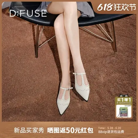 【博主同款】Dfuse迪芙斯2025春新款复古铆钉巴洛克甜酷高跟鞋图片