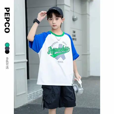 小猪班纳夏装儿童圆领上衣中大童男童短袖T恤男孩潮商品大图