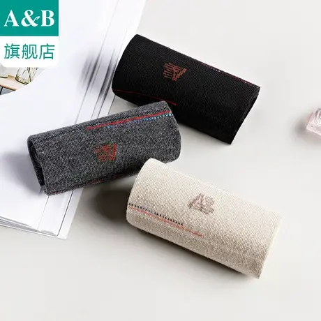 A＆Bab袜子女士中筒抗菌棉袜运动舒适吸汗透气休闲四季女袜D543商品大图