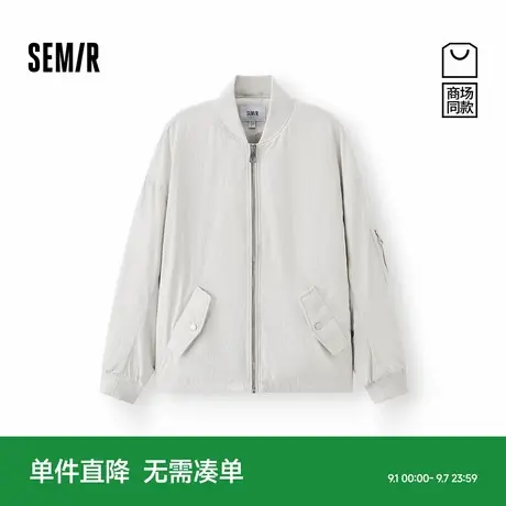 商场同款|森马棉服女冬发热轻薄肌理宽松棒球领2025新款慵懒棉衣图片