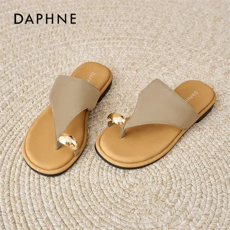 达芙妮平底罗马凉鞋女绝美巨好看的沙滩夹脚拖鞋子外穿波西米亚风图片