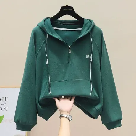欧货宽松连帽上衣女学生卫衣慵懒风ins2023秋冬装新款韩版潮百搭图片
