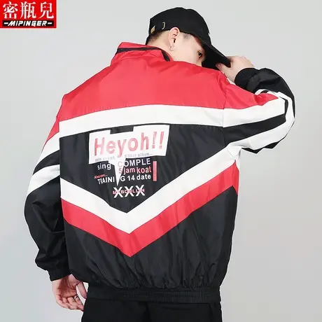 密瓶儿风衣男韩版 潮流春秋男士2023新款大码宽松夹克外套男ins潮商品大图