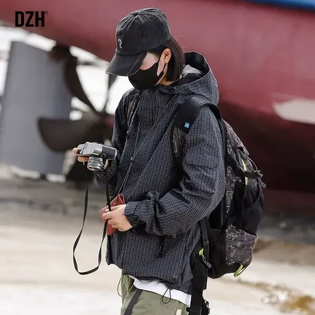 男士三防户外冲锋衣外套男防风防水2024年新款工装连帽夹克登山服商品大图