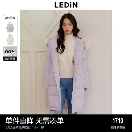 【商场同款】乐町长款甜美风羽绒服冬季新款外套C1ACD4521图片