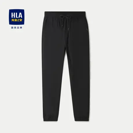 HLA/海澜之家抽绳系带休闲裤2024春夏新款六维弹力锥形九分裤子男商品大图