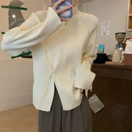毛衣女秋冬内搭打底衫小众设计感半高领时尚洋气显瘦长袖针织上衣图片