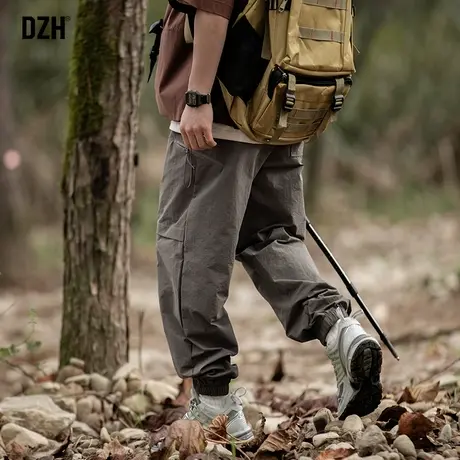 男士工装裤户外速干冲锋裤子男宽松休闲裤男裤春季2024新款束脚裤商品大图