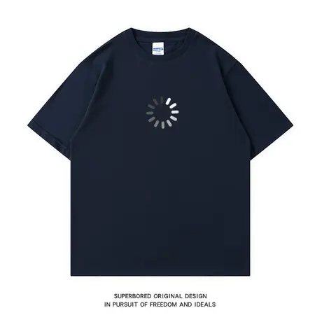 夏季潮牌趣味简约图标印花短袖t恤男学生情侣装半袖体恤衫图片