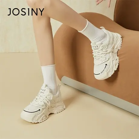Josiny/卓诗尼老爹鞋女爆款2024新款春季厚底增高户外健步运动鞋商品大图