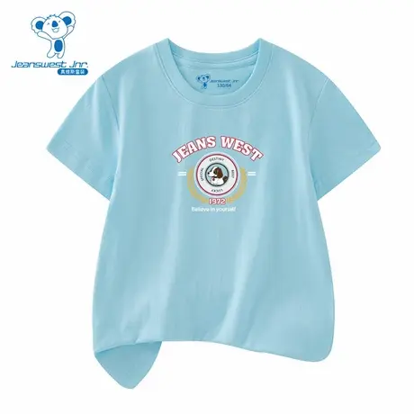 XD真维斯男童纯棉短袖上衣 夏季款 圆领合身卡通印花短袖衫商品大图