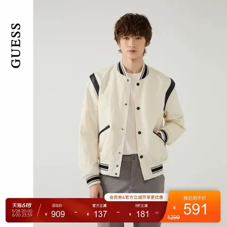 GUESS25年新款春季男士舒适宽松百搭休闲棒球服外套-M5PL45W55R0商品大图